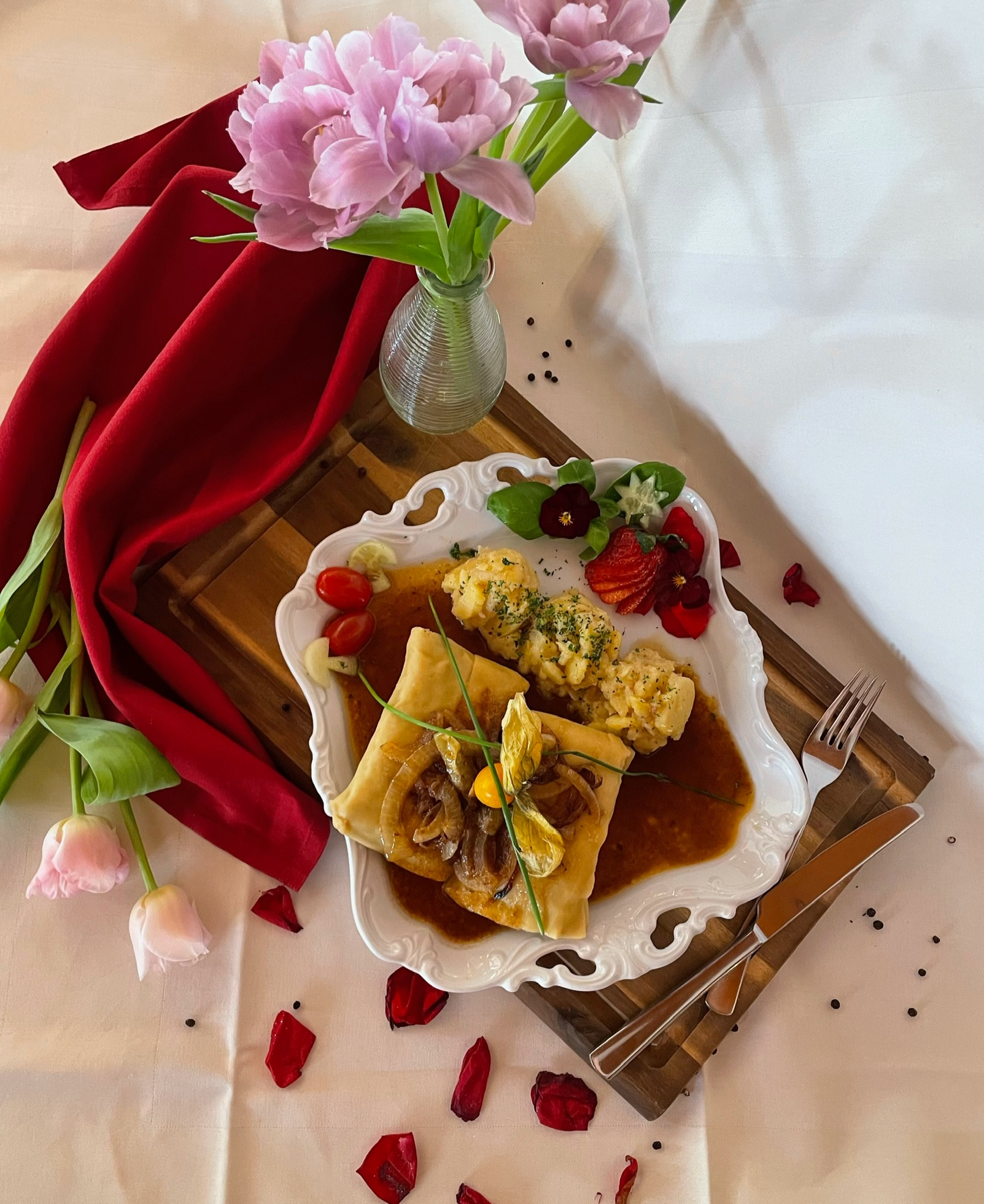 Maultaschen mit schwäbischen Kartoffelsalat